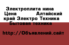 Электроплита нина 3 › Цена ­ 1 500 - Алтайский край Электро-Техника » Бытовая техника   